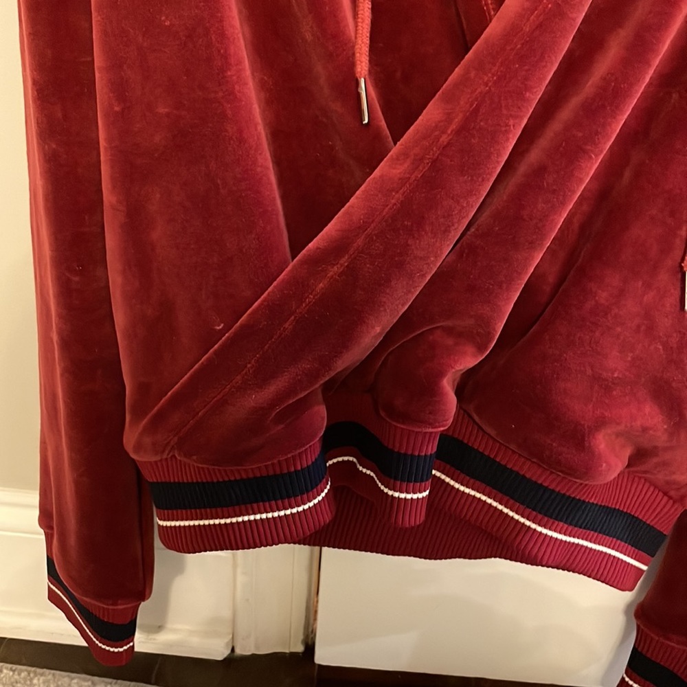 HP♥️ Opening Ceremony | XS Velour Wrap Hoodie. Burgundy. - Picture 6 of 7